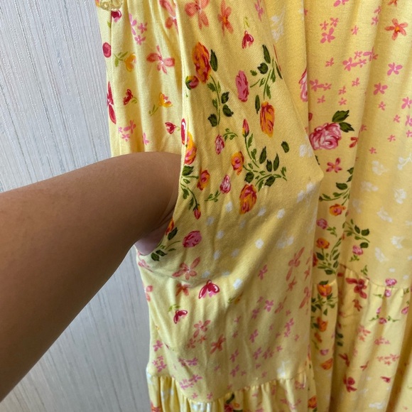 Torrid Yellow Floral Babydoll Dress | Super Soft Knit | Size 3X - Picture 7 of 7